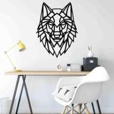 Imagem de Quadro Decorativo Adorno Lobo Ii 3Mm Vazado - Mdf