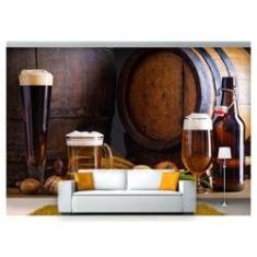 Imagem de Papel De Parede Cerveja Bebida Caneca Chopp 3D Al109