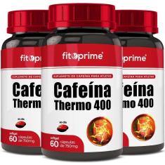 Imagem de Kit 3 Cafeína Thermo 400 Com 60 Cápsulas Fitoprime