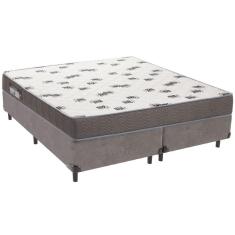 Imagem de Cama Box Cinza E Colchão Light Espuma D33 Queen Ortobom