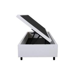 Imagem de Base Box Baú Solteiro 96x203x42cm Courino Branco