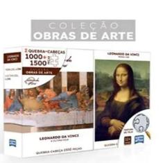 Imagem de Quebra cabeça combo 1000+1500 peças leonardo da vinci   monalisa e a ú