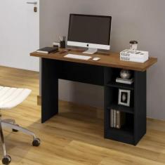 Imagem de Escrivaninha Multifuncional com 3 Prateleiras Nevada Carmolar Preto/Ca