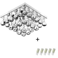 Imagem de Lustre De Cristal Legitimo Classic Square 30X30 Com Lâmpadas