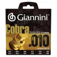 Imagem de Encordoamento Violao 12 Cordas Gee12 Cobra Aco 0.10 Giannini