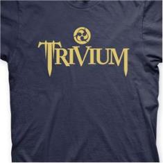 Imagem de Camiseta Trivium Marinho e  em Silk 100% Algodão