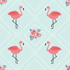 Imagem de Papel de Parede Flamingos Flower