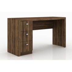 Imagem de Mesa De Computador Solteiro Me4102 C 3 Gavetas Nogal Tecno Mobili