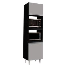 Imagem de Paneleiro Torre Quente 02S Ruth Preto Cinza 56Cm