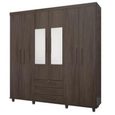 Imagem de Armário Guarda Roupas 1.84M Madri Roupeiro Casal Com 6 Portas + 3 Gave