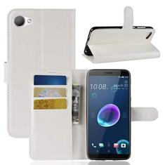 Imagem de Capa para HTC Desire 12, capa carteira flip de couro PU premium com compartimento para cartão, suporte e fecho magnético [capa interior à prova de choque de TPU] Compatível com HTC Desire 12