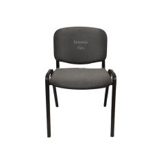 Imagem de cadeira prisma iso desmontável estofado  para recepção igreja recepção escritório cor cinza