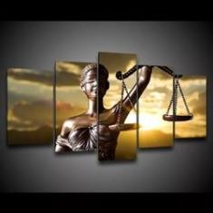 Imagem de Quadro Decorativo 129x63 Escritório Advocacia Deusa Justiça
