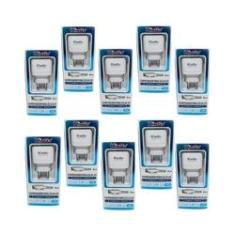 Imagem de Kit 10 Carregadores Micro-USB V8 Kingo 1.2A 5V para Moto E6s