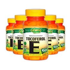 Imagem de Kit 5 Vitamina E Tocoferol 60 cápsulas Unilife