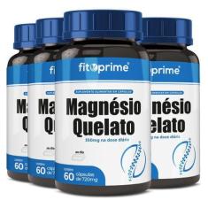 Imagem de Kit 4 Magnésio Quelato Concentrado 60 Cápsulas Fitoprime