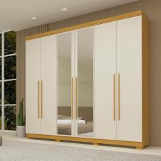 Imagem de Guarda Roupas Casal 6 Portas 4 Gavetas Com Espelho Nubia acp