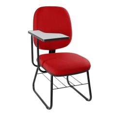 Imagem de Cadeira Universitária Diretor com Porta Livros Vermelho