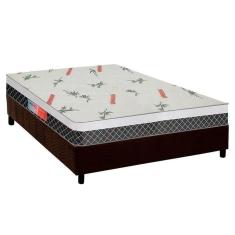 Imagem de Conjunto Box Casal: Colchão Plumatex D28 ep Falcon Ultra Firme + Base Crc Suede Brown(138x188)