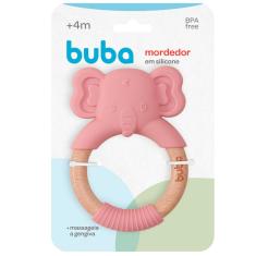 Imagem de Mordedor Elefante Em Silicone Rosa Livre Bpa 15652 - Buba