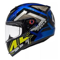 Imagem de Capacete Moto Peels Icon 23 Track Azul Metálico Prata Tam 58