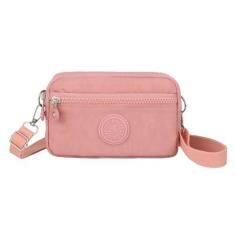 Imagem de ERJUR Bolsa transversal sobre o ombro para mulheres, bolsa de troca de capacidade tripla com alça longa, rosa