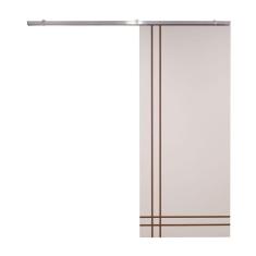 Imagem de Porta De Correr Branco Prime Frisada Kit Alumínio F06 - 210x80