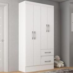 Imagem de Guarda-roupa Infantil Isabel 4 Portas 2 Gavetas Cor Branco