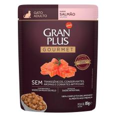 Imagem de Ração Úmida GranPlus Sachê Gourmet Salmão para Gatos Adultos - 85 g