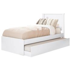 Imagem de Cama Solteiro Com Auxiliar 15X114X Branco Preto Flex