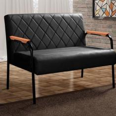 Imagem de Namoradeira Cadeira Decorativa Sala, Recepção, Escritório Ludmilla Preto