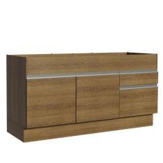 Imagem de Balcão De Pia Armário De Cozinha 150 Cm 2 Portas E 2 Gavetas (Sem Tamp