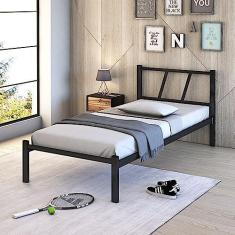 Imagem de Cama De Solteiro Helena 90cm Preto De Ferro