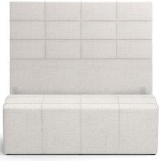 Imagem de Kit Cabeceira Cama Box King 195cm com Calçadeira Roma W01 Linho Champagne - Lyam