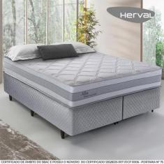 Imagem de Cama Box King Size Herval Alba, Cinza, 65x193x203 cm