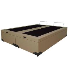 Imagem de Base Para Cama Box Queen Martin Premium Com Baú Linho (47X158x198 Cm) Bege