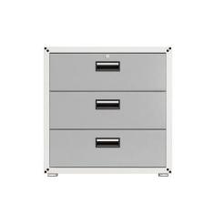 Imagem de Balcão 3 Gavetas Branco e Cinza ITBE For Home - Itatiaia