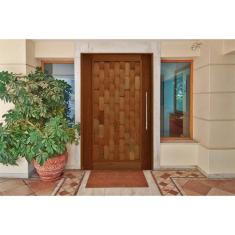 Imagem de Kit Porta De Madeira Pivotante 210x72cm Batente 14cm Fechadur