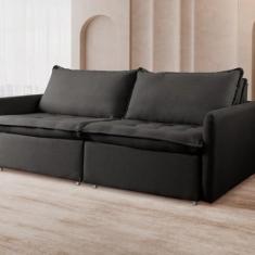 Imagem de Sofá Cama Retrátil 220 Cm Califórnia Preto