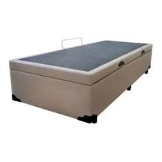 Imagem de Cama Box Baú Solteirao King Sintético Bege Com 203X96x42cm - Imperium