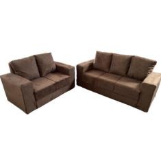 Imagem de Jogo De Sofa 2 E 3 Lugares Marrom - Sofadex