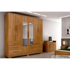 Imagem de Guarda Roupa Casal 6 Portas (2 c/ Espelho) e 6 Gavetas c/ Pés Encanto/