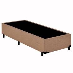 Imagem de Cama Box Solteiro Blindado Starflex Suede Bege 78x188x42