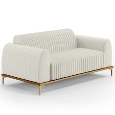 Imagem de Sofá 150cm 2 Lugares Base Gold Molino D06 Linho C-367 Cru