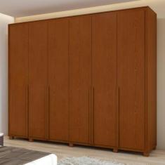 Imagem de Guarda-roupa 6 Portas 6 Gavetas 100% Mdf Imperatore com Pés Frassino