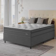Imagem de Conjunto Cama Box Casal Zoe Com Molas Ensacadas 138 x 188 x 65