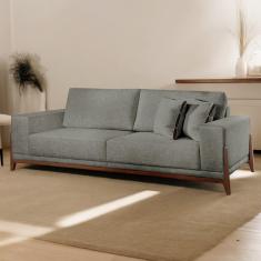 Imagem de Sofá Fixo 2 Lugares Luxo 170 cm Magnus Cinza