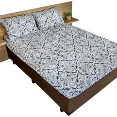 Imagem de Jogo de Lençol Malha Queen 3 Peças Estampado 100% Algodão Aruba