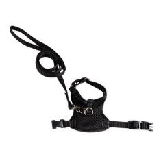 Imagem de Coleira Peitoral Para Coelhos E Hamster Preta - Nicapet