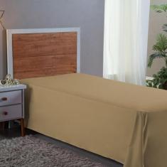 Imagem de Lençol Solteiro Premium 400 Fios Bege Avelã 1,5M X 2,5M - Bordando Enx